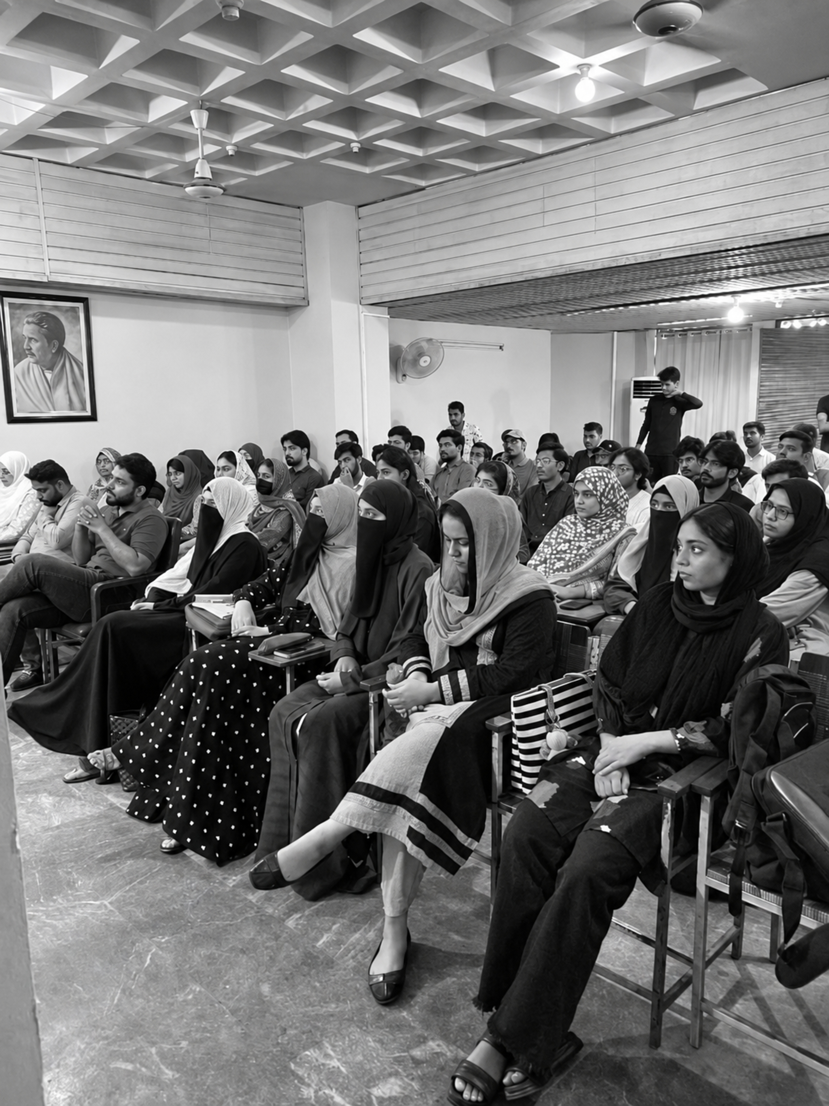 Female CS students at tech workshop